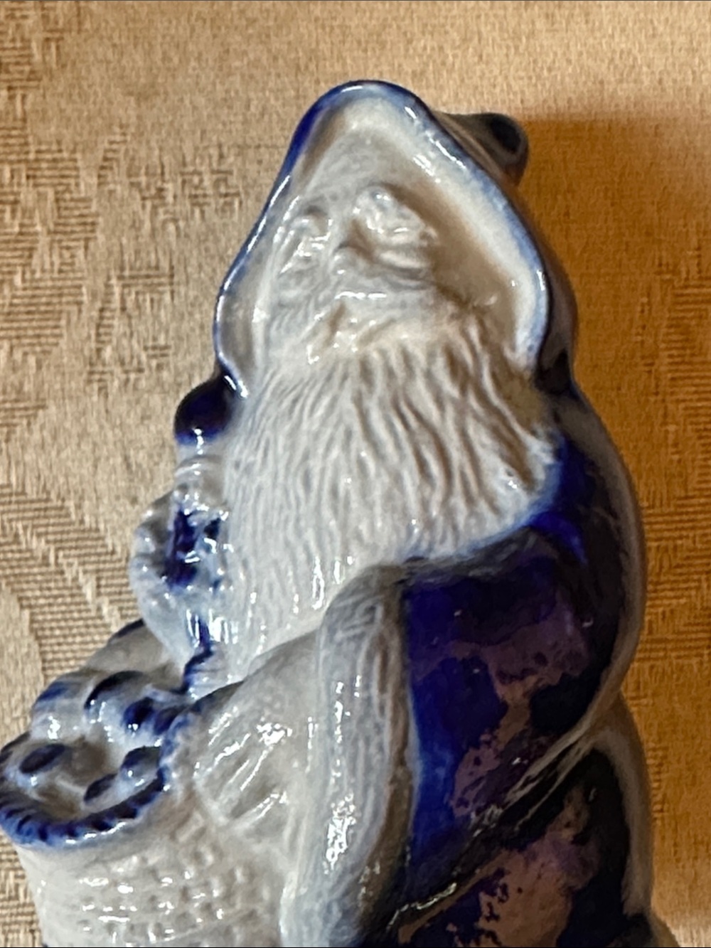 Salmon Falls Stoneware salt glazed pottery Santa in EUC - Picture 2 of 8